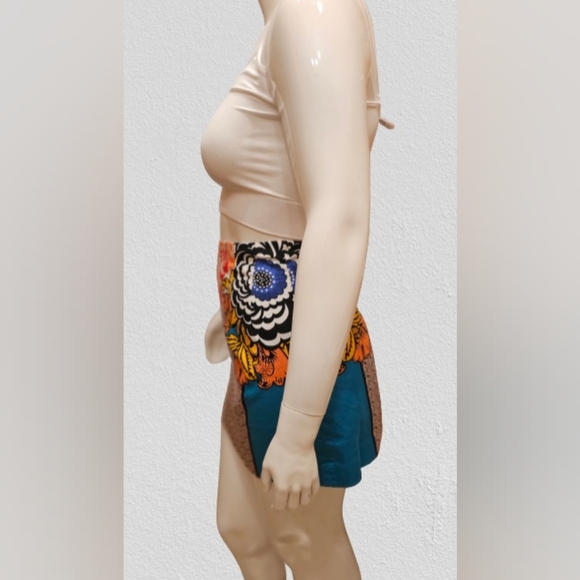 Express Floral Pattern Mini Skirt Size 10 Multicolor - Picture 6 of 11